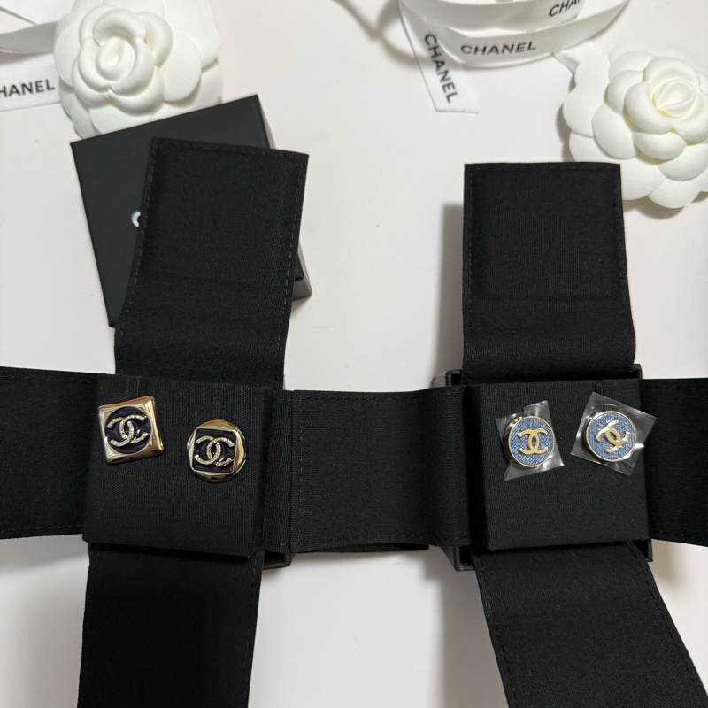 💖Chanel 牛仔耳環 耳針 26C 圓形款💖 全新-4