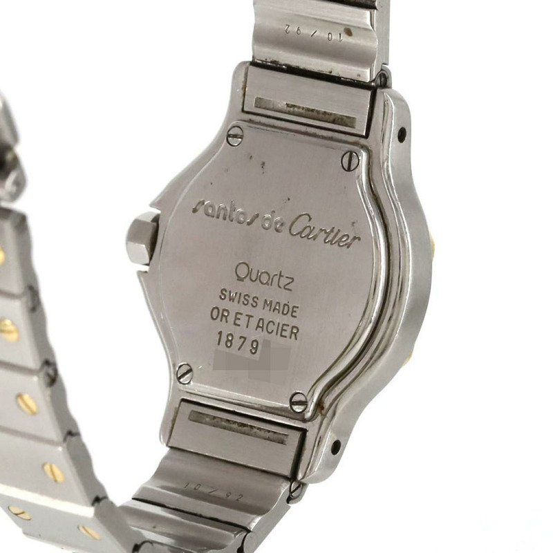 卡地亞 Santos Octagon SM 雙色腕錶 W2001683 SSxYG 石英機芯-4