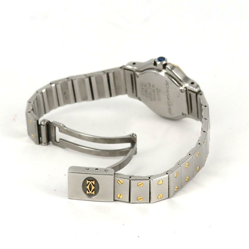 卡地亞 Santos Octagon SM 雙色腕錶 W2001683 SSxYG 石英機芯-5