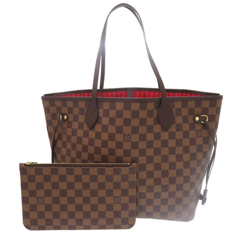 全新未使用路易威登 Neverfull MM Damier N40599 棕色手提包 LV 0583