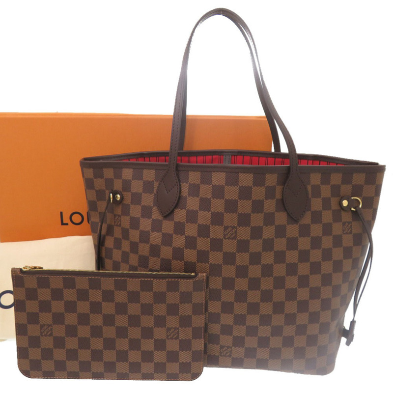 全新未使用路易威登 Neverfull MM Damier N40599 棕色手提包 LV 0583-1