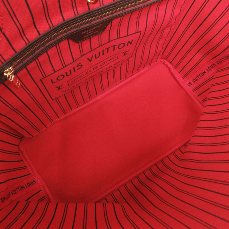 全新未使用路易威登 Neverfull MM Damier N40599 棕色手提包 LV 0583-6