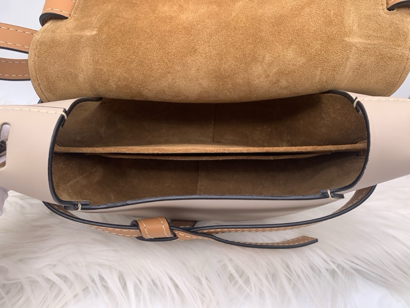 98新LOEWE 羅意威  gate小號馬鞍包 淺燕麥色 無附件-6