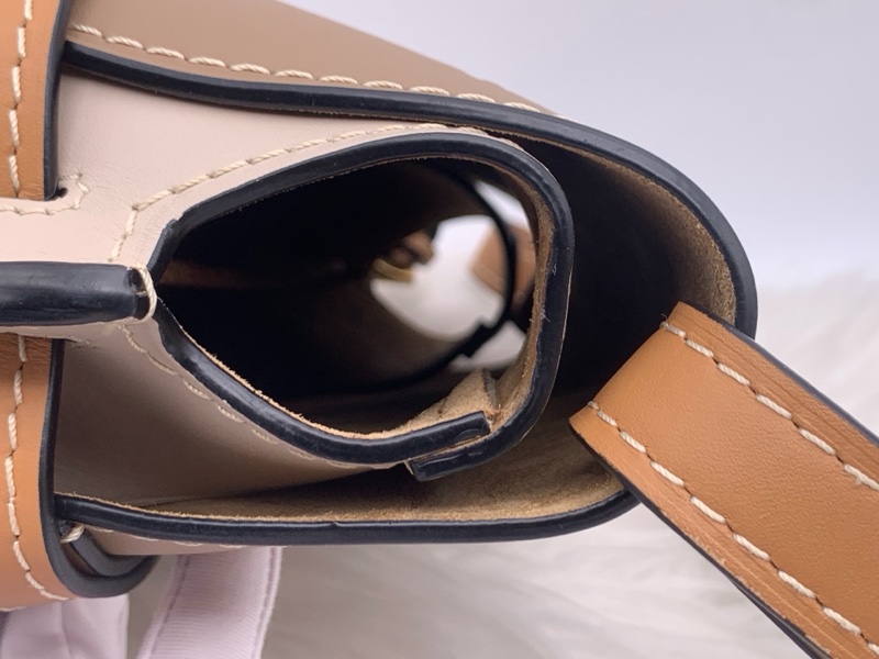 98新LOEWE 羅意威  gate小號馬鞍包 淺燕麥色 無附件-8