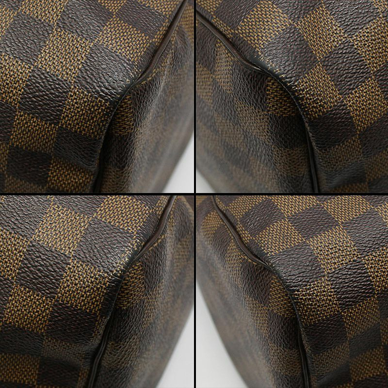 【包稅】LOUIS VUITTON N41523 Damier Ebene 帆布 Speedy 35 手提包-11