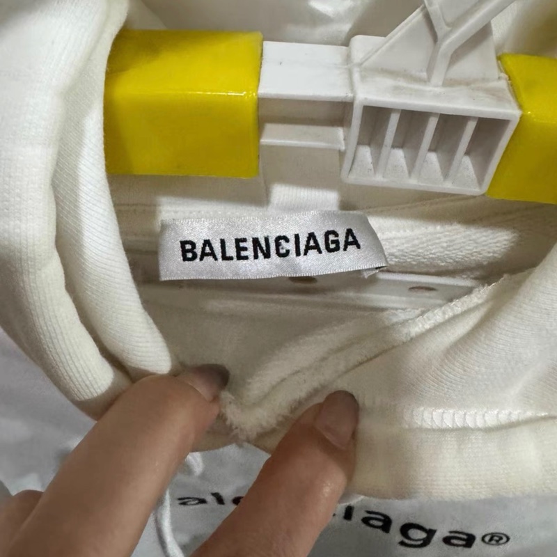 巴黎世家 Logo落肩連帽衛衣-3