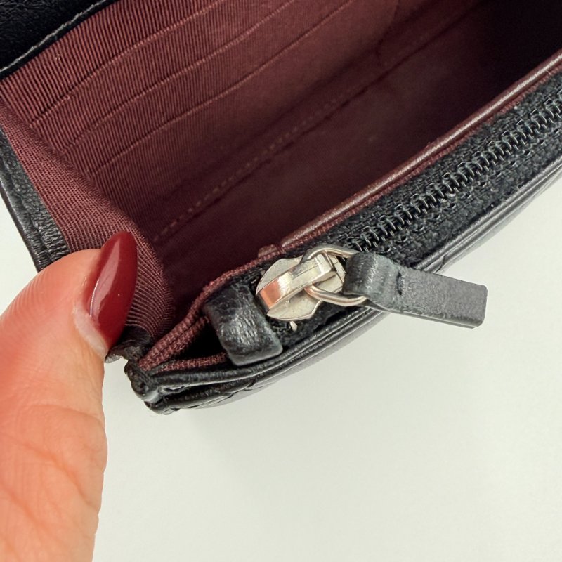 CHANEL - 黑色羊皮菱格銀釦woc-14