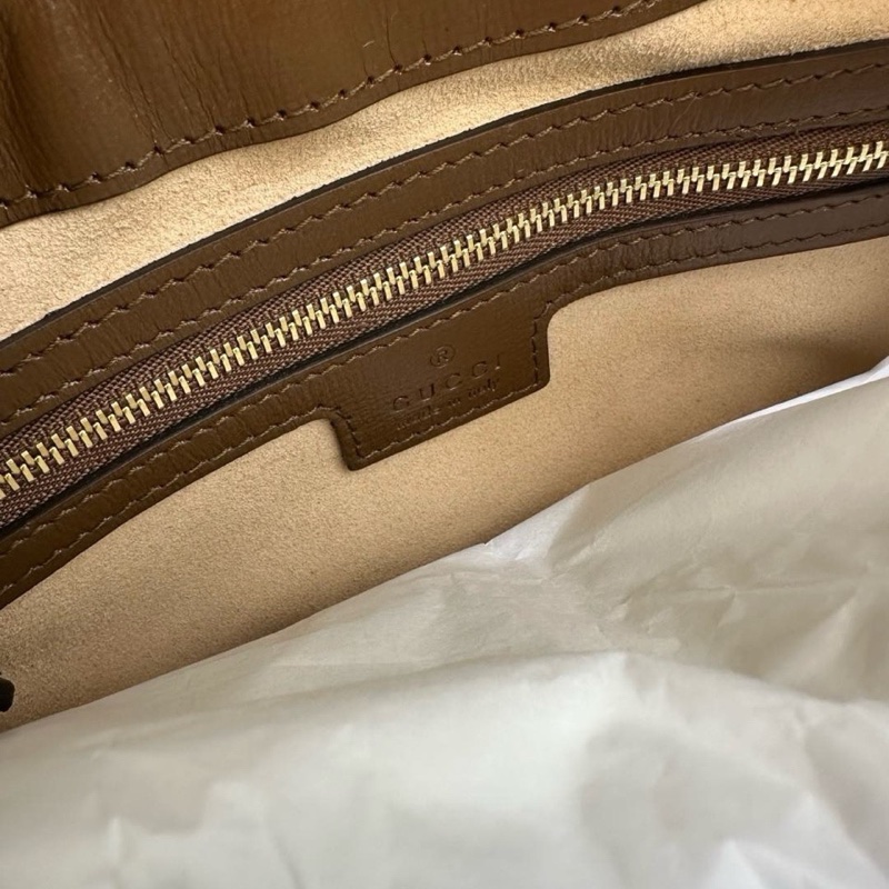 閒置新Gucci 古馳 Jackie 1961 金色鎖扣老花滿印可延長肩帶 帆布拼皮 手提腋下包 單肩斜挎包女款尺寸：28*4.5*19cm 附件：塵袋 肩帶 🈚盒-2