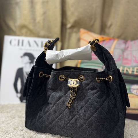 Chanel 25 小號黑色牛仔