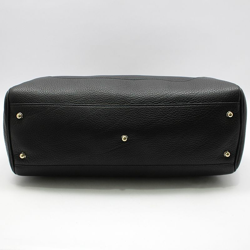 【包稅】GUCCI 黑色皮革戴安娜竹柄手提包 282317-4