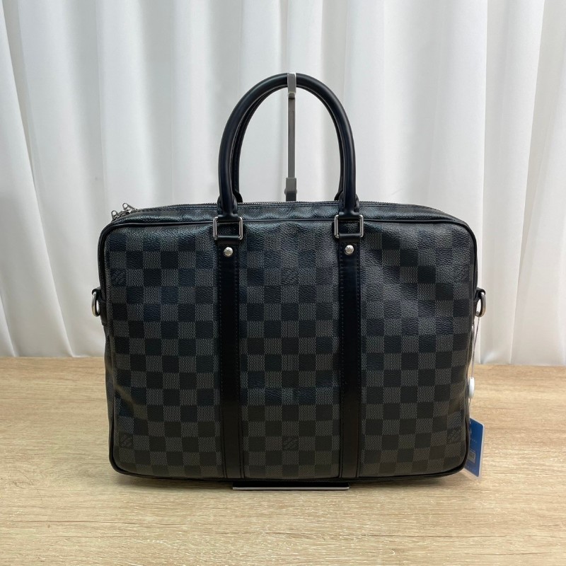 Lv 路易威登  少肩帶 棋盤格男士公文包手提包 通勤出行必備-8