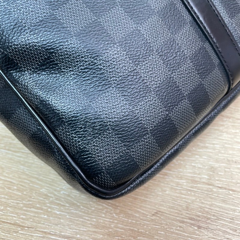 Lv 路易威登  少肩帶 棋盤格男士公文包手提包 通勤出行必備-10