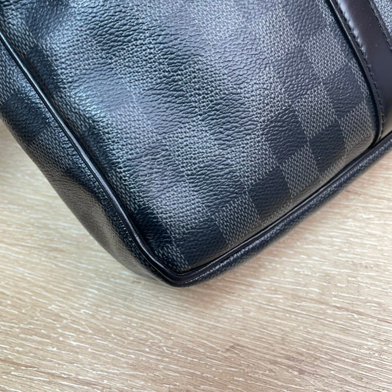 Lv 路易威登  少肩帶 棋盤格男士公文包手提包 通勤出行必備-12