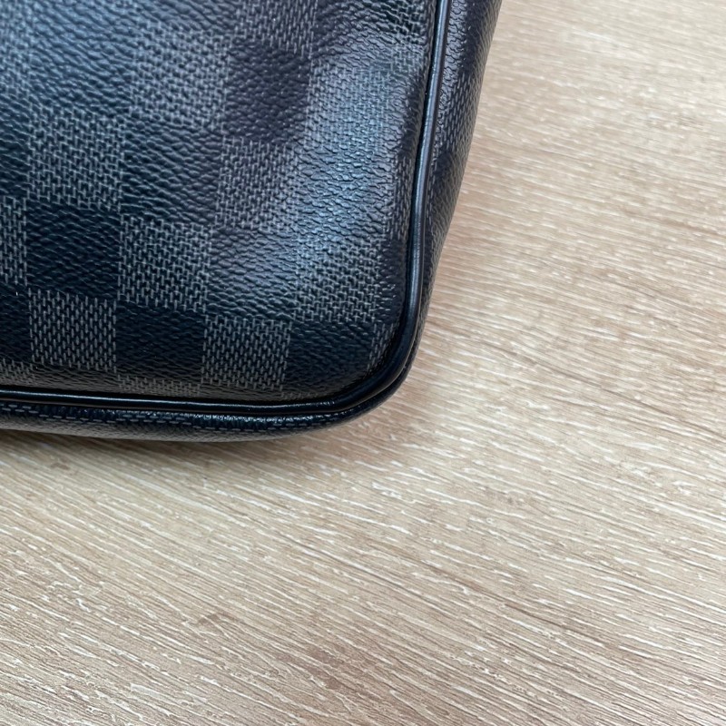 Lv 路易威登  少肩帶 棋盤格男士公文包手提包 通勤出行必備-13