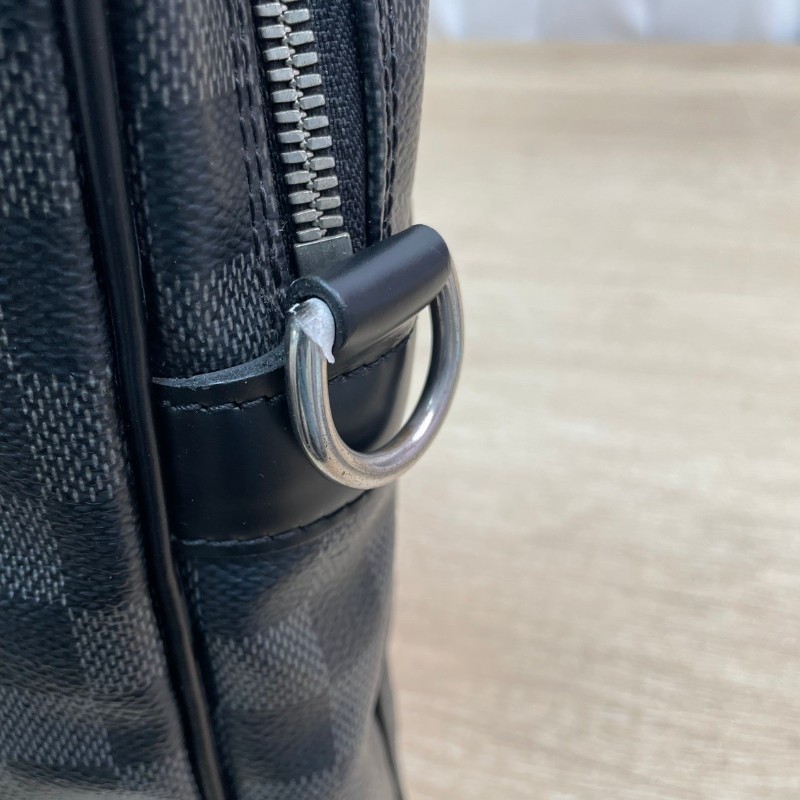 Lv 路易威登  少肩帶 棋盤格男士公文包手提包 通勤出行必備-16