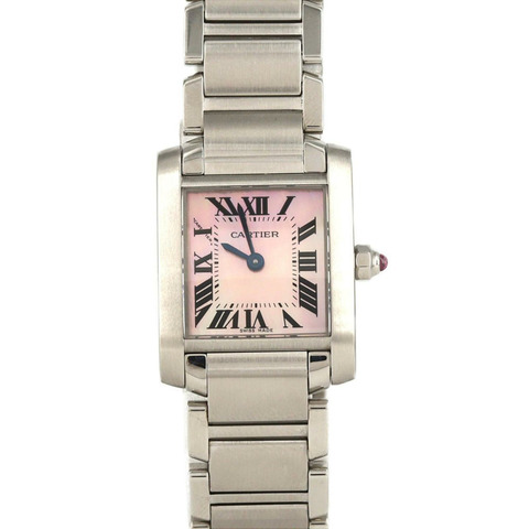 卡地亞 Tank Française SM W51028Q3 不鏽鋼石英錶
