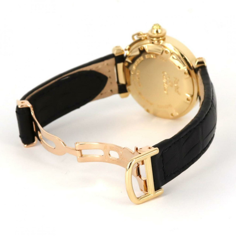 卡地亞 Pasha 32 YG 2YD Grid YD WJ102751 自動腕錶-5