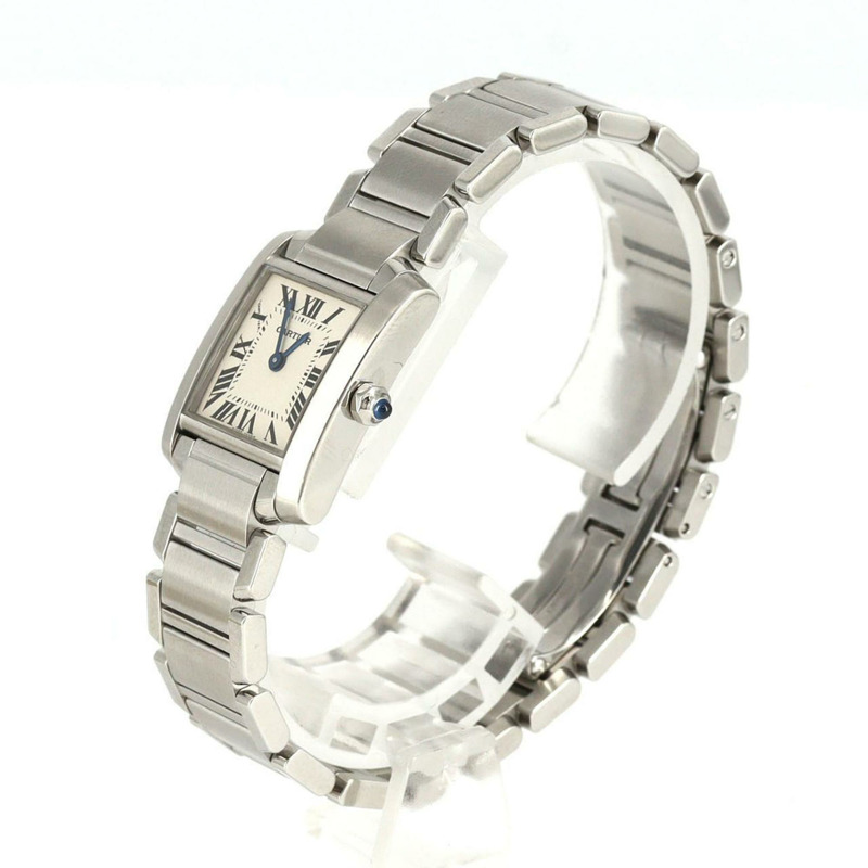 卡地亞 Tank Française SM W51008Q3 不鏽鋼石英錶-1