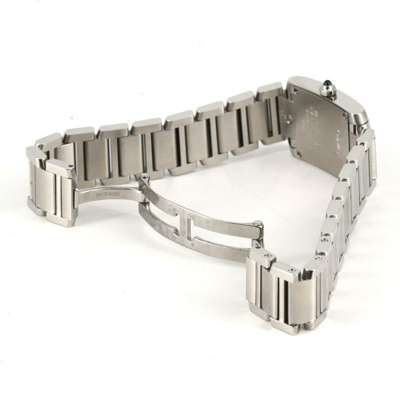 卡地亞 Tank Française SM W51008Q3 不鏽鋼石英錶-6