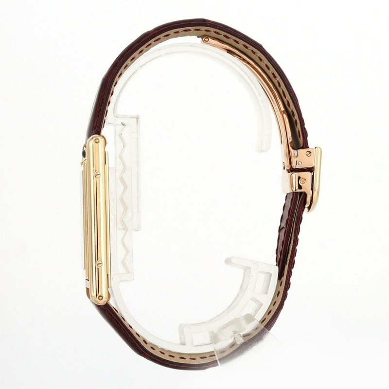 卡地亞 Tank Basculante YG 限量版 W1526251 手動上鍊腕錶-1