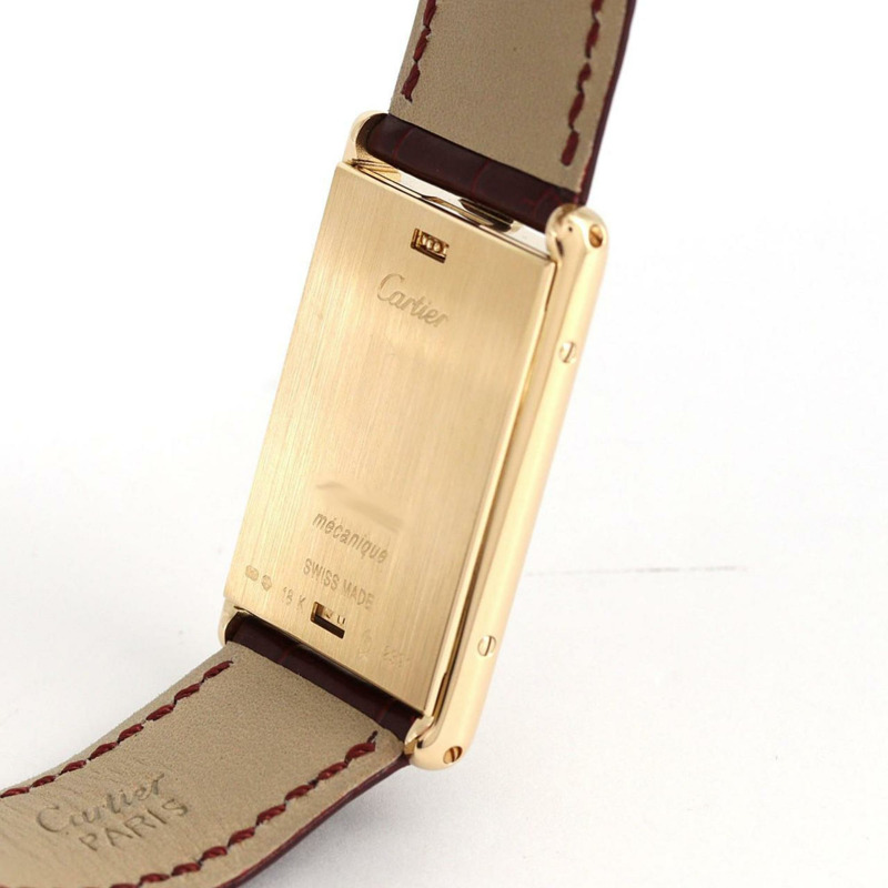 卡地亞 Tank Basculante YG 限量版 W1526251 手動上鍊腕錶-6