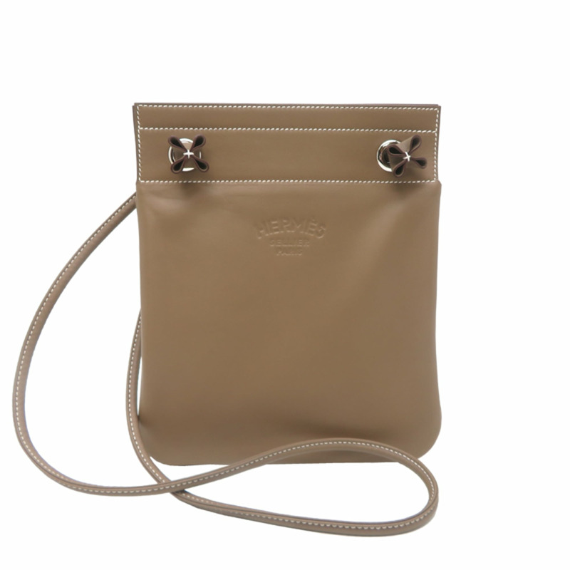 愛馬仕 Hermès Aline Mini B 2023 女士單肩包，Swift Etoupe（灰色）色-0