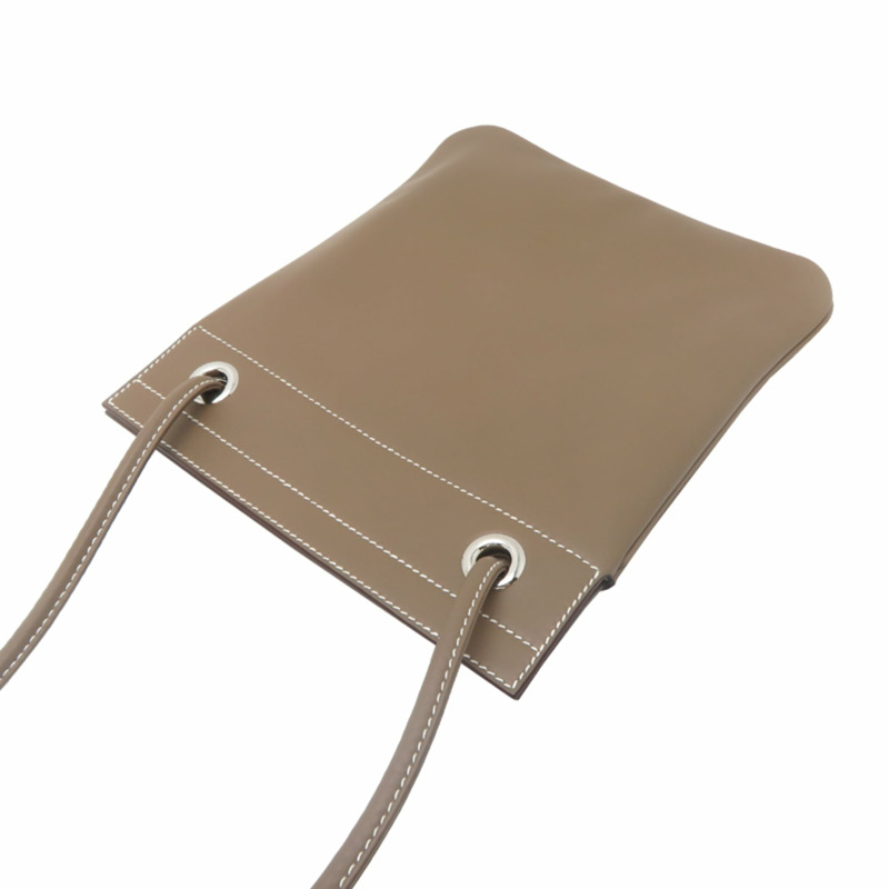 愛馬仕 Hermès Aline Mini B 2023 女士單肩包，Swift Etoupe（灰色）色-3