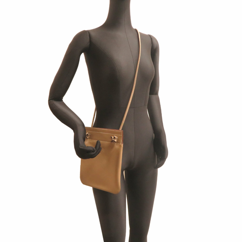 愛馬仕 Hermès Aline Mini B 2023 女士單肩包，Swift Etoupe（灰色）色-7