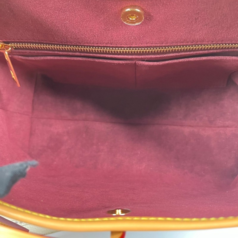 ghh bj zzz LV路易威登  芯片款 Carryall PM小号子母包 经典老花满印购物袋 涂层帆布拼牛皮饰边 手提单肩包托特包 女款 棕色-21