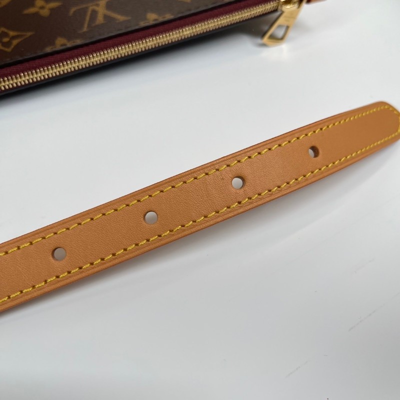 ghh bj zzz LV路易威登  芯片款 Carryall PM小号子母包 经典老花满印购物袋 涂层帆布拼牛皮饰边 手提单肩包托特包 女款 棕色-31