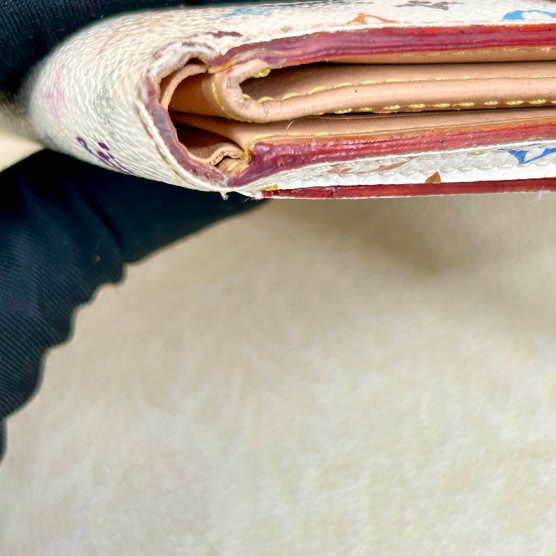 LV Louis Vuitton路易威登白三彩錢包-7