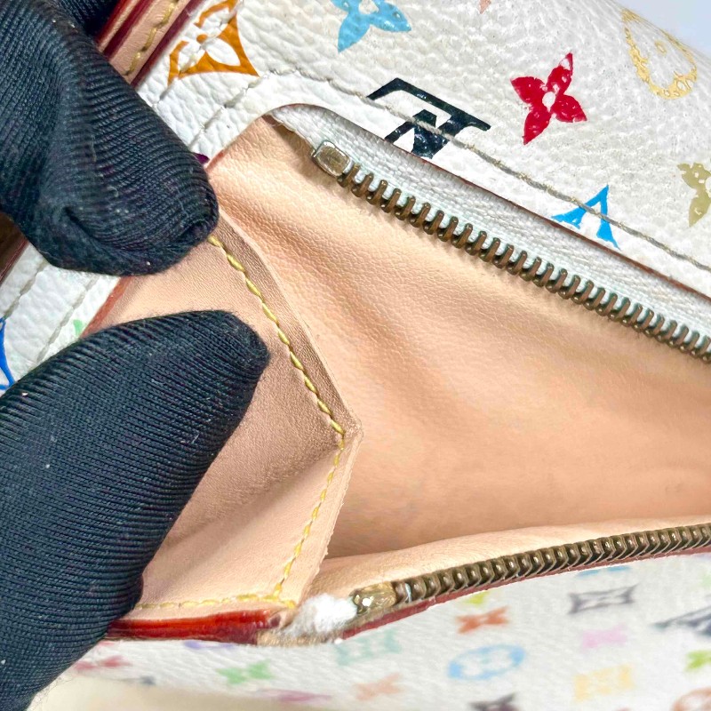 LV Louis Vuitton路易威登白三彩錢包-11