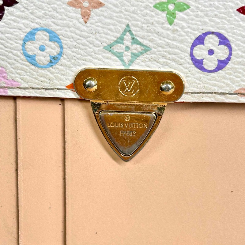 LV Louis Vuitton路易威登白三彩錢包-15