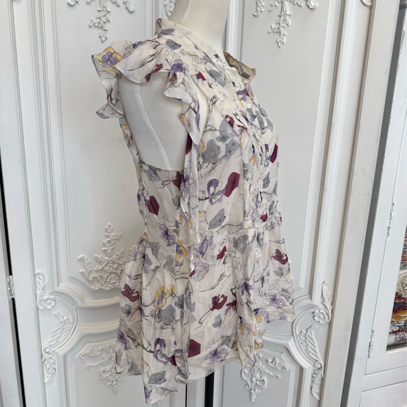 《新歡舊愛》正品CHLOE絲質浪漫印花上衣F40（SM）-5