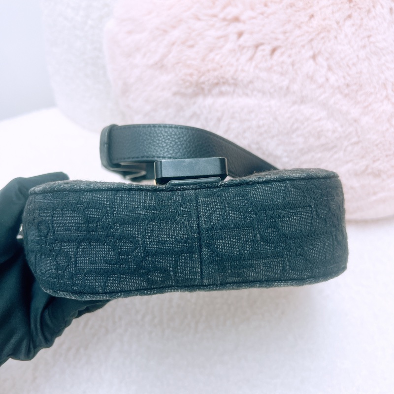 Dior saddle mini 黑色老花馬鞍包/郵差包-1