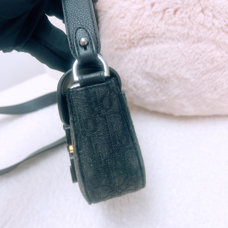 Dior saddle mini 黑色老花馬鞍包/郵差包-4