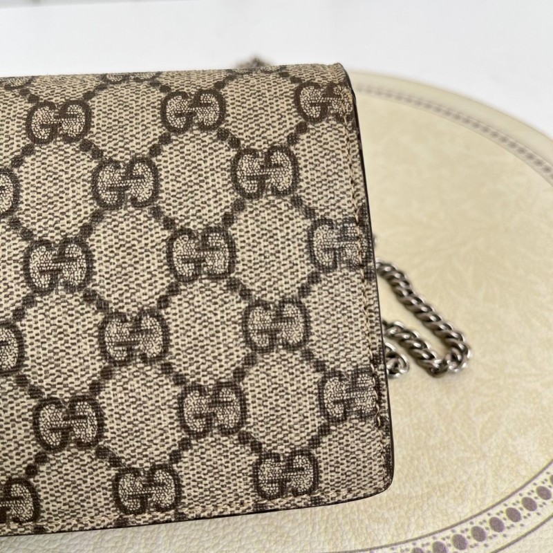 GUCCI古馳  酒神mini 鏈條單肩斜挎包 小巧精緻 氣質百搭 也可當作手拿包-11