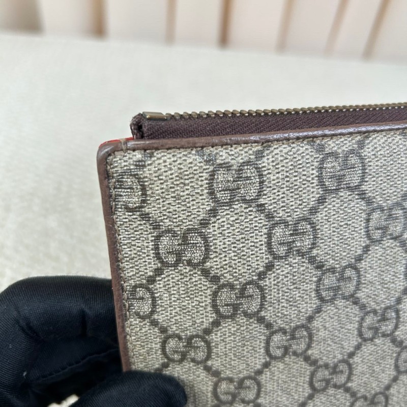 Gucci古馳老花虎頭飛碟刺繡  附帶獨特徽章設計 經典款式 時尚百搭 包身虎頭+拼貼設計 細節很特別 拉鏈正常-20