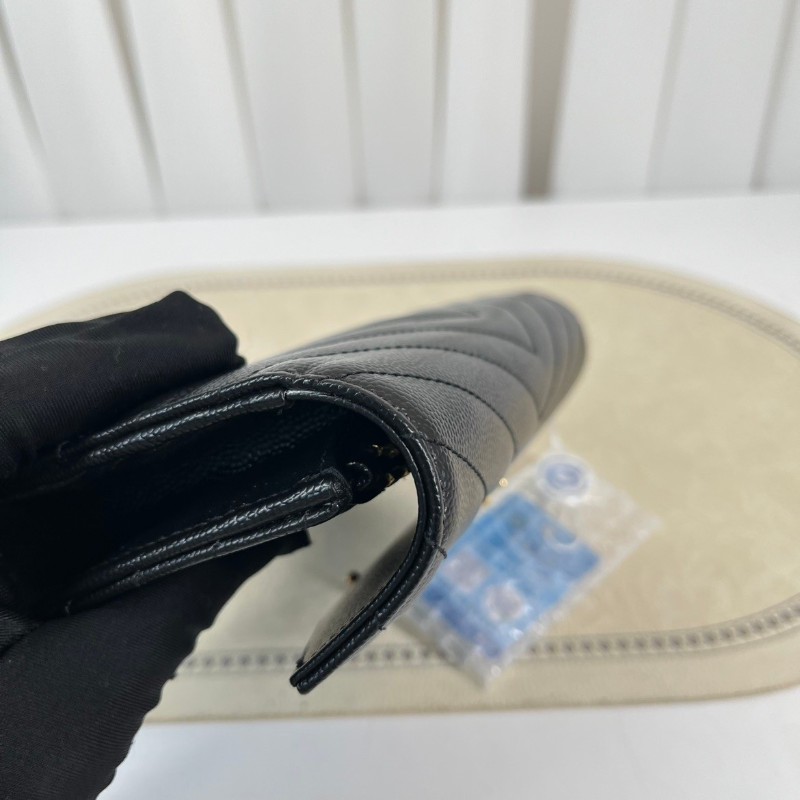 聖羅蘭YSL  黑金魚子醬 woc信封包鏈條包-14