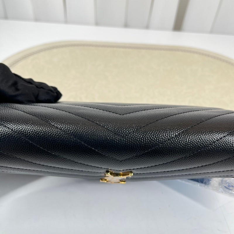 聖羅蘭YSL  黑金魚子醬 woc信封包鏈條包-19