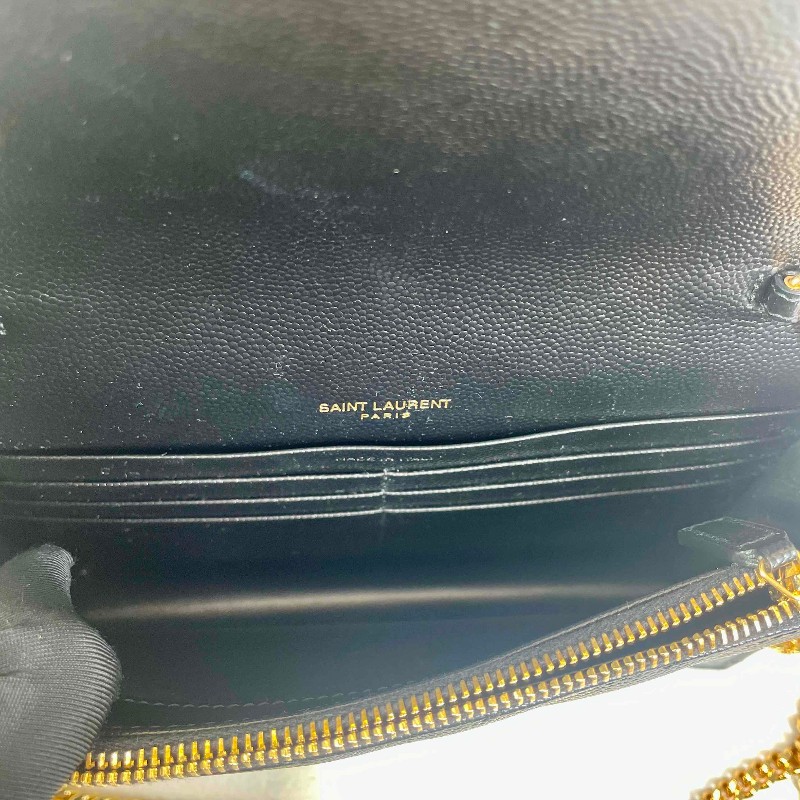 聖羅蘭YSL  黑金魚子醬 woc信封包鏈條包-21