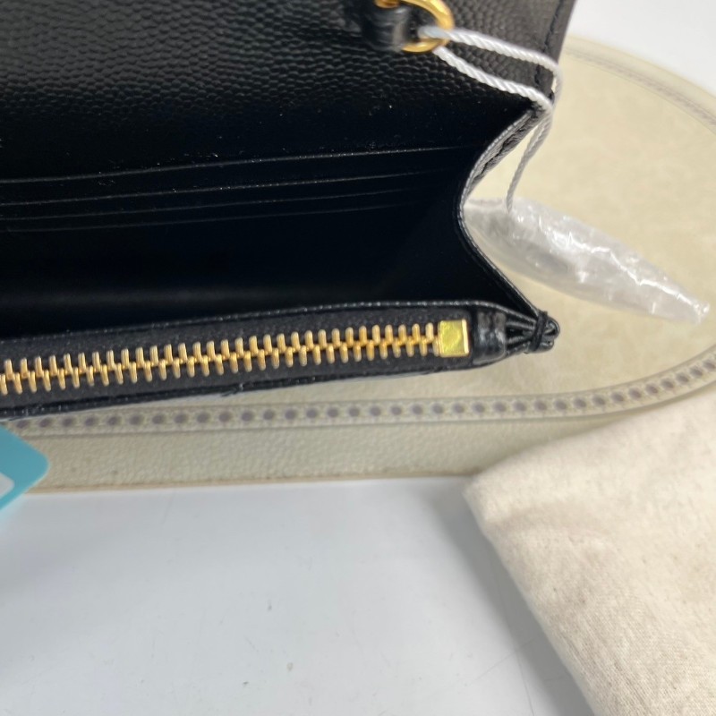 聖羅蘭YSL  黑金魚子醬 woc信封包鏈條包-26