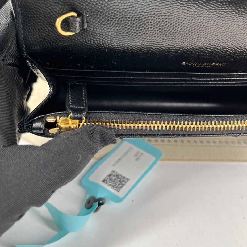 聖羅蘭YSL  黑金魚子醬 woc信封包鏈條包-27