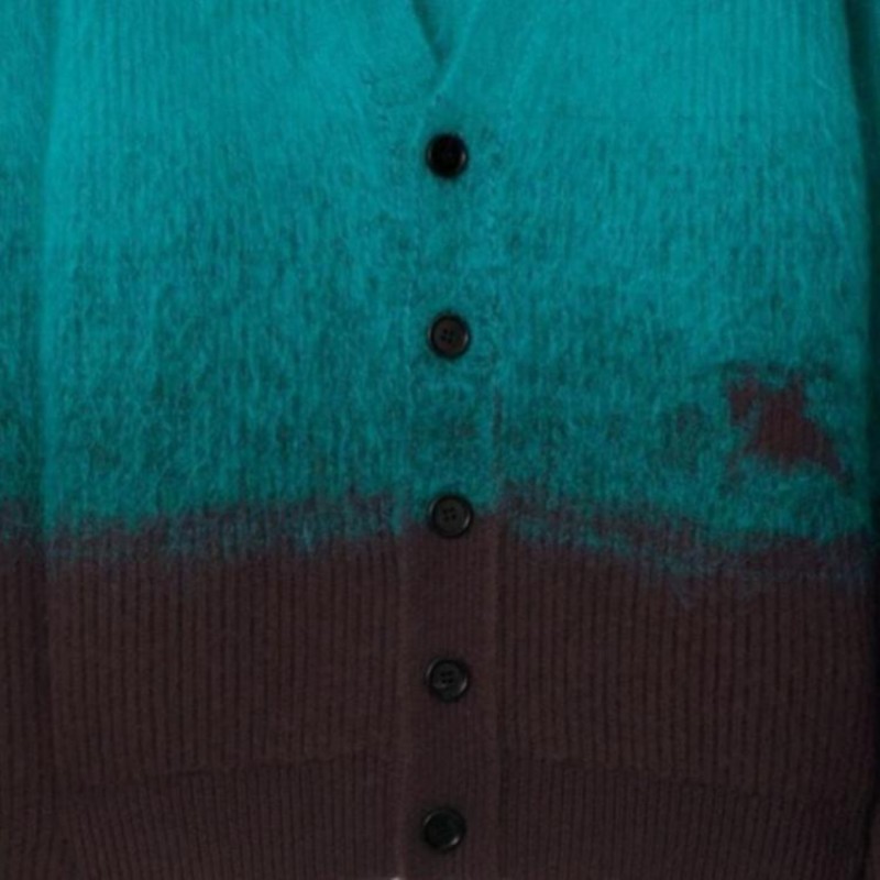 Burberry 雙色馬海毛羊毛混紡開襟衫 男款M 碼-2