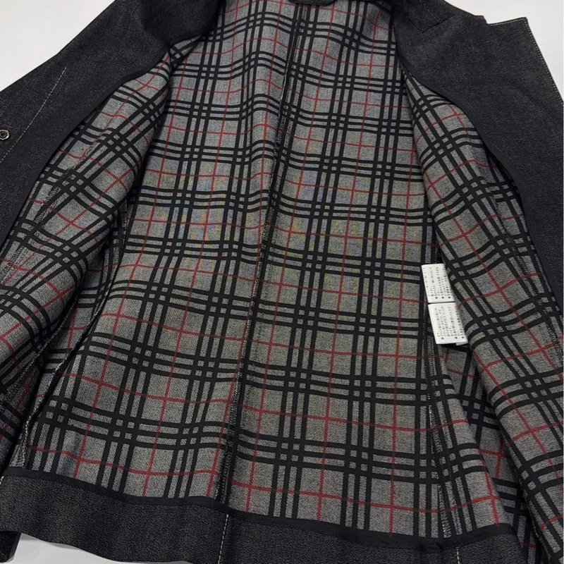 BURBERRY 倫敦 滿版格紋牛仔外套-7