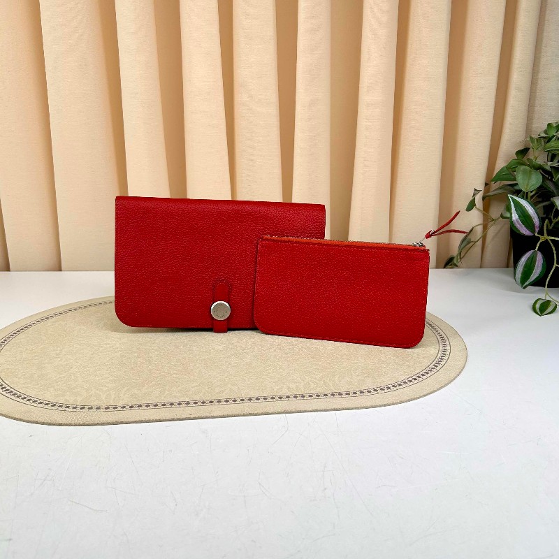 愛馬仕 T刻 Hermes愛馬仕 DogonDuo子母錢包 皮質柔軟細膩 上手氣質顯白 百搭不挑人-0