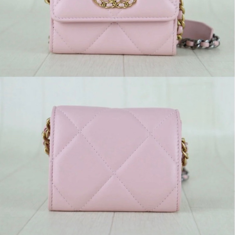 「JL精品代購」98新 Chanel 香奈兒 粉Mini 19Bag-2