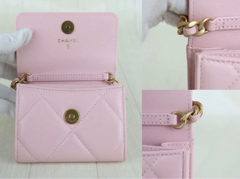 「JL精品代購」98新 Chanel 香奈兒 粉Mini 19Bag-8