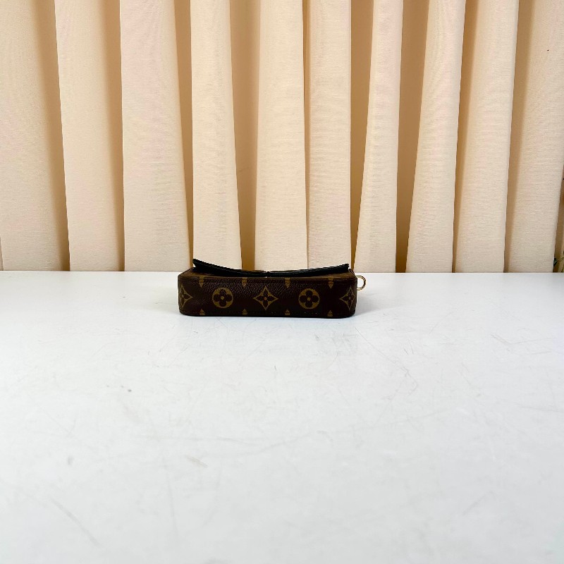 LV路易威登 felicie 新款三合一 老花綠色肩帶 芯片款 顏色氣質顯白 經典款-2