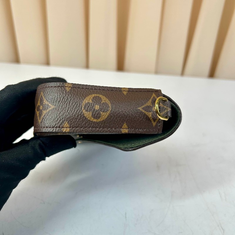 LV路易威登 felicie 新款三合一 老花綠色肩帶 芯片款 顏色氣質顯白 經典款-13